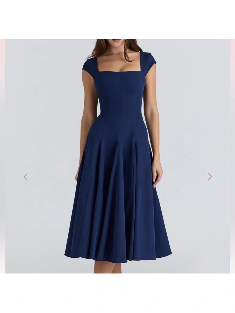 House of CB Raisa Lace Back Dress Navy Size Small NWOT - Picture 12 of 12